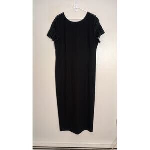 Vintage Talbots Black Maxi Dress-ptp about 24 inches-see description